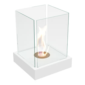 Freestanding Bioethanol fireplace TANGO 4 white TÜV