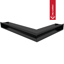 Rejilla de ventilación LUFT esquina izquierda 76,6x54,7x9 negro mate Slim