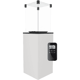 Patio Gas Heater Glass Panel White automatic 8,2 kW