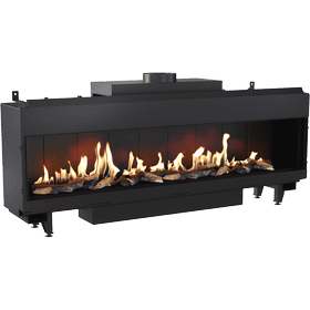 Gas Fireplace LEO 200 front facing propane butane ∅ 130/200 14 kW