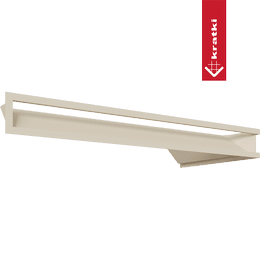 Kratka wentylacyjna kominkowa LUFT narożny lewy 80x40x9 kremowa Slim