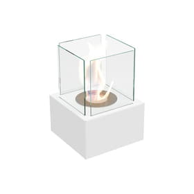 freestanding Bioethanol fireplace TANGO2 TÜV white