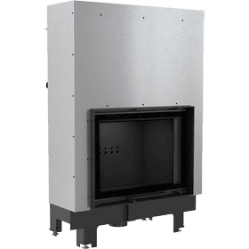 Water heating fireplace MBA 17 kW Ø 200 lift-up black thermotec lining