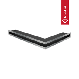 Grille de cheminée LUFT coin gauche 60x40x6 Inox