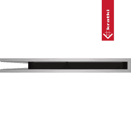 Eck-Lüftungsgitter LUFT links 76,6x54,7x6 Edelstahl