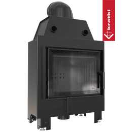 Plieninis židinys KRATKI MBM 10 kW Ø 200 juodas termotec