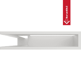 Eck-Lüftungsgitter LUFT links 60x40x9 weiß