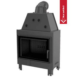 Insert cheminée en acier KRATKI MBO 15 kW Ø 200 revêtement noir