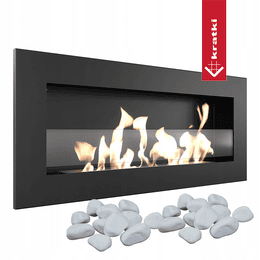 Nástenný bioetanolový krb Delta2 Slim Tüv s zaskľovacou súpravou