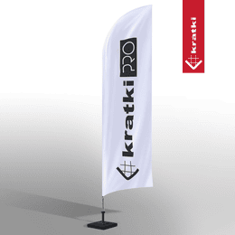 flaga typu wider 320x90 cm KRATKI PRO