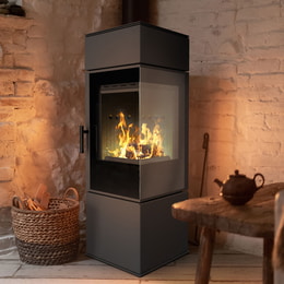 Čelična peć na drva THOR Ø 150 8 kW crna thermotec obloga