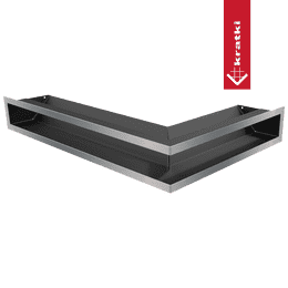 Eck-Lüftungsgitter LUFT links 60x40x9 Edelstahl Slim