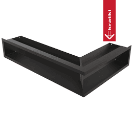 Vent Cover LUFT corner left 60x40x12 black