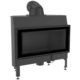 Steel fireplace NADIA 14 kW Ø 200 black thermotec