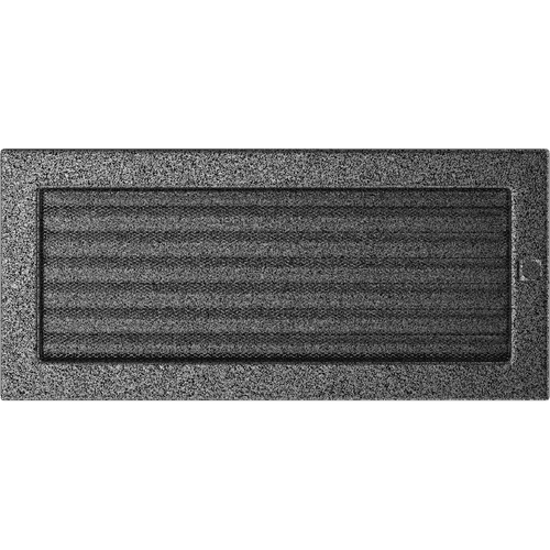 Kratka wentylacyjna kominkowa 17x37 czarno-srebrna z żaluzją