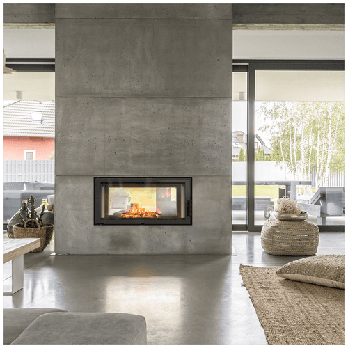 Steel fireplace LUCY TUNNEL 16 kW Ø 200