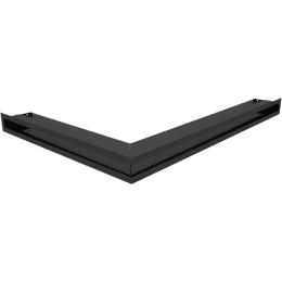 Eck-Lüftungsgitter LUFT rechts 54,7x76,6x6 schwarz Slim