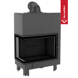 Stålpeis KRATKI MBA venstre 17 kW Ø 200 sort thermotec