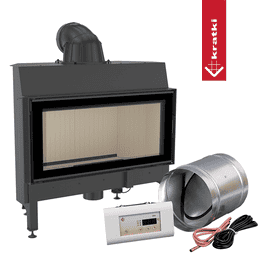 Smart steel fireplace KRATKI NADIA 14 kW Ø 200 MSK