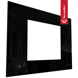 szyba czarna OSCAR black panel hartowana, lakierowana, poler 630x900