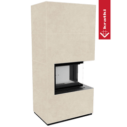 Murspis Kratki FLOKI BOX Ø 160 8 kW Höger kvartskomposit Fokos Sale