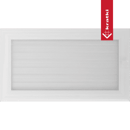 Kratka wentylacyjna kominkowa Oskar 17x30 biała z żaluzją