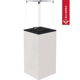 Terrassenheizer Patio Mini Glas weiß manuelle Steuerung 8,2kW