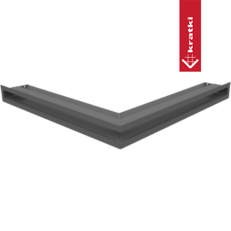 Griglia di ventilazione LUFT angolo 56x56x6 grafite Slim