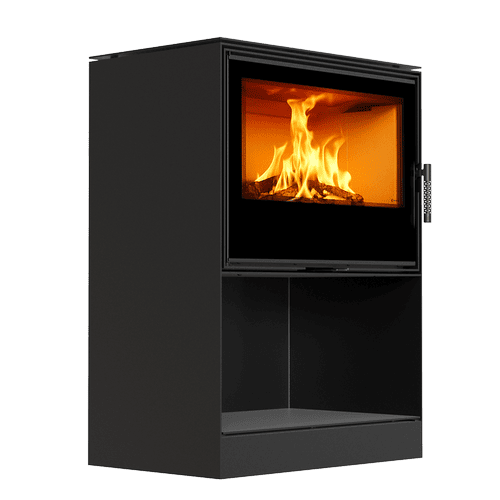 Malkas apkures tērauda krāsns KRATKI KARI 80 Ø 180 12 kW 12 kW padziļinājums malkai