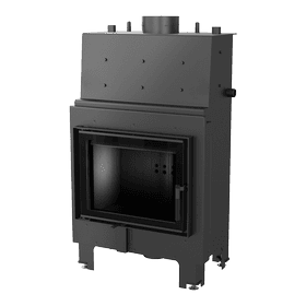 Water heating fireplace MBM 12 kW Ø 180 black thermotec lining