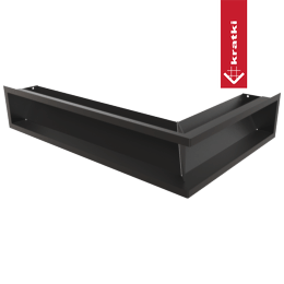 Ventilasjonsrist LUFT hjørne venstre 60x40x12 svart Slim