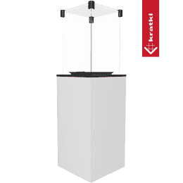 Stufa a Gas da Esterno Patio con vetri bianco controllo manuale 8,2 kW