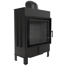 Steel fireplace LUCY 15 kW Ø 200 black thermotec