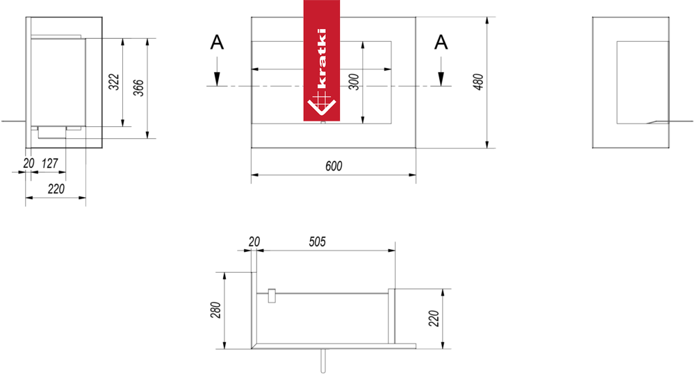 Technische tekening 4 — Kratki Delta TÜV