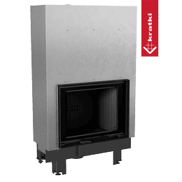 Plieninis židinys KRATKI MBZ 13 kW Ø 200 Pakeliamasis juodas termotec