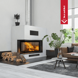 Kominek powietrzny stalowy KRATKI MBM lewy BS 10 kW Ø 200