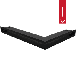 Ventiliacijos dangtis LUFT kairysis kampas 60x40x6 juodas Plonas