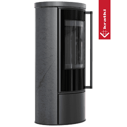 KRATKI ERIK Ø150 5.5 kW GRAFITE SATIN Ceramic Stove Lid Termotec Soft Close