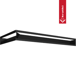 Vent Cover LUFT corner right 40x80x9 black Slim