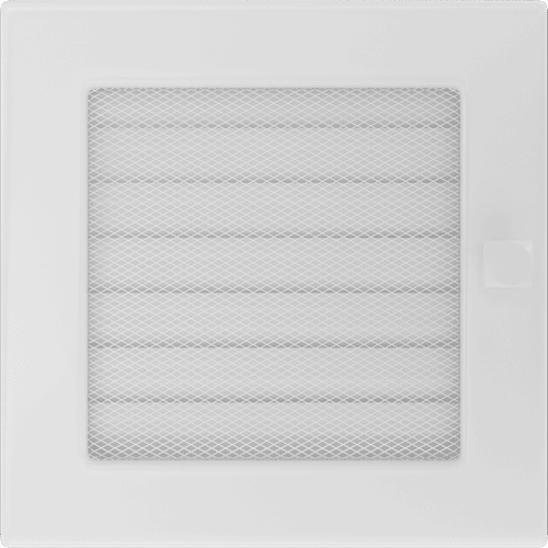 Κάλυμμα εξαερισμού 17x17 λευκό με περσίδες