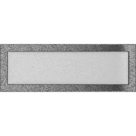 Kratka wentylacyjna kominkowa 17x49 czarno-srebrna