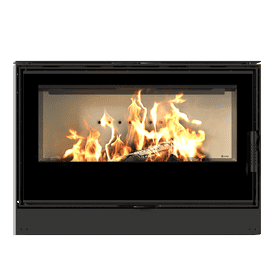 Wood burning steel stove KARI 95 Ø 180 14 kW self closing door