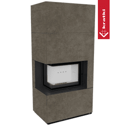 Chimenea modular KRATKI FLOKI BOX izquierdo 8 kW Ø 160 Sinter de cuarzo FOKOS PIOKRATKI MBO