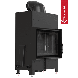 Стальной камин FLOKI S 8 кВт Ø 160 черная облицовка thermotec