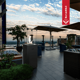Terrasgaskachel Patio Slim Steel Zwart handmatig 8,2 kW