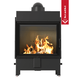 Chimenea de leña de acero KRATKI LUCY 15 kW Ø 200 thermotec negro