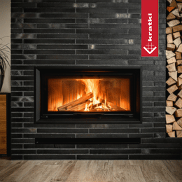 Stalen haard KRATKI NADIA 14 kW Ø 200 Lift-up