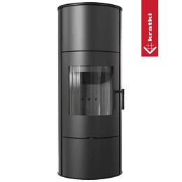 Teräskamina KRATKI ROLLO High 7 kW Ø 150 musta thermotec