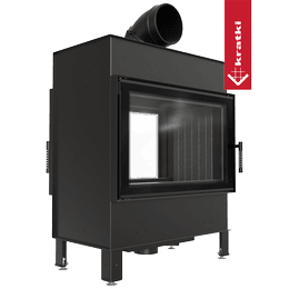 Oceľový krb KRATKI LUCY TUNNEL 14 kW Ø 200 čierny thermotec