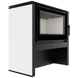 Kaminofen aus Stahl KRATKI JUNO 12 kW Ø 160 weißes Paneel